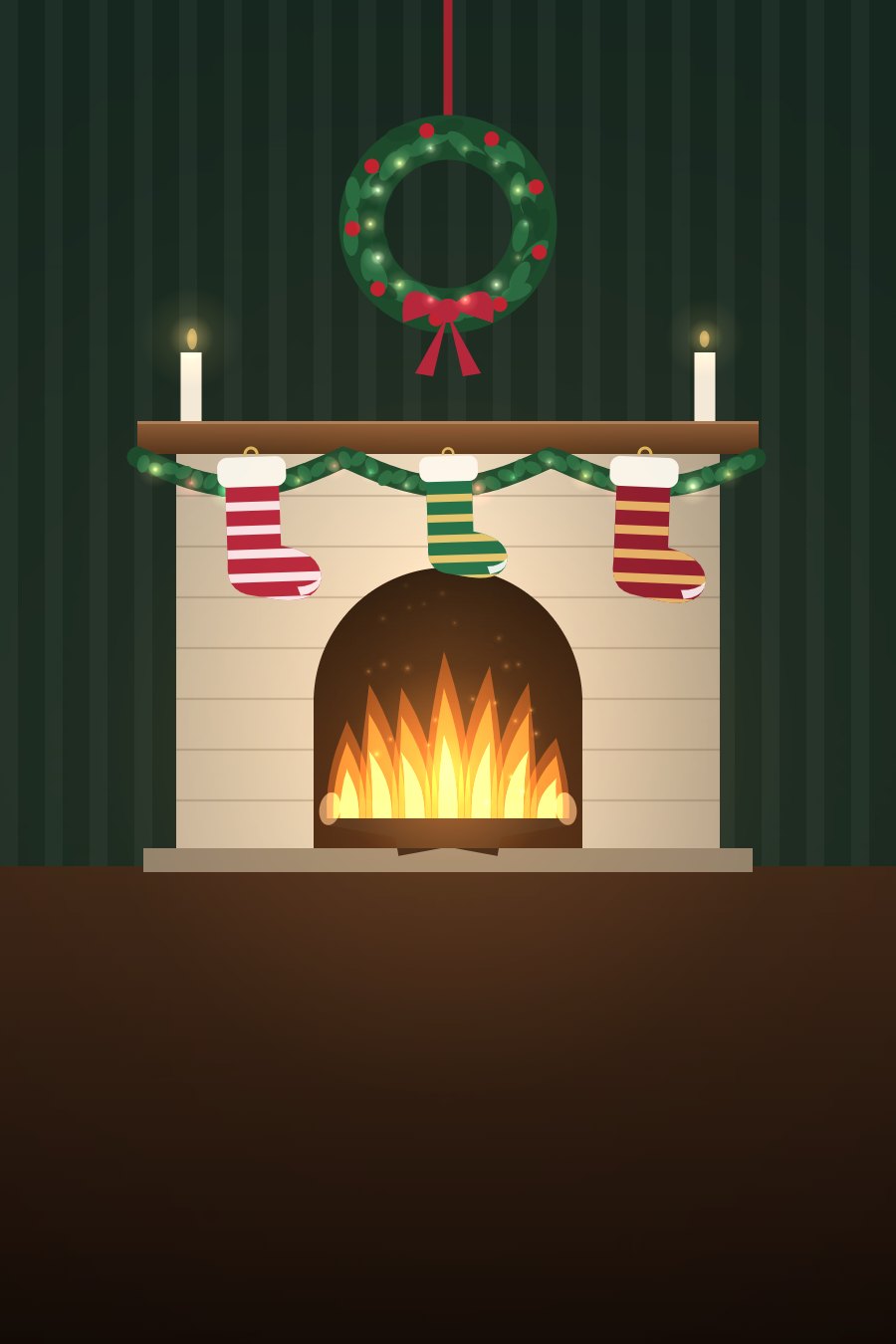 Fireside Stockings, an animated Christmas card from CardRoots