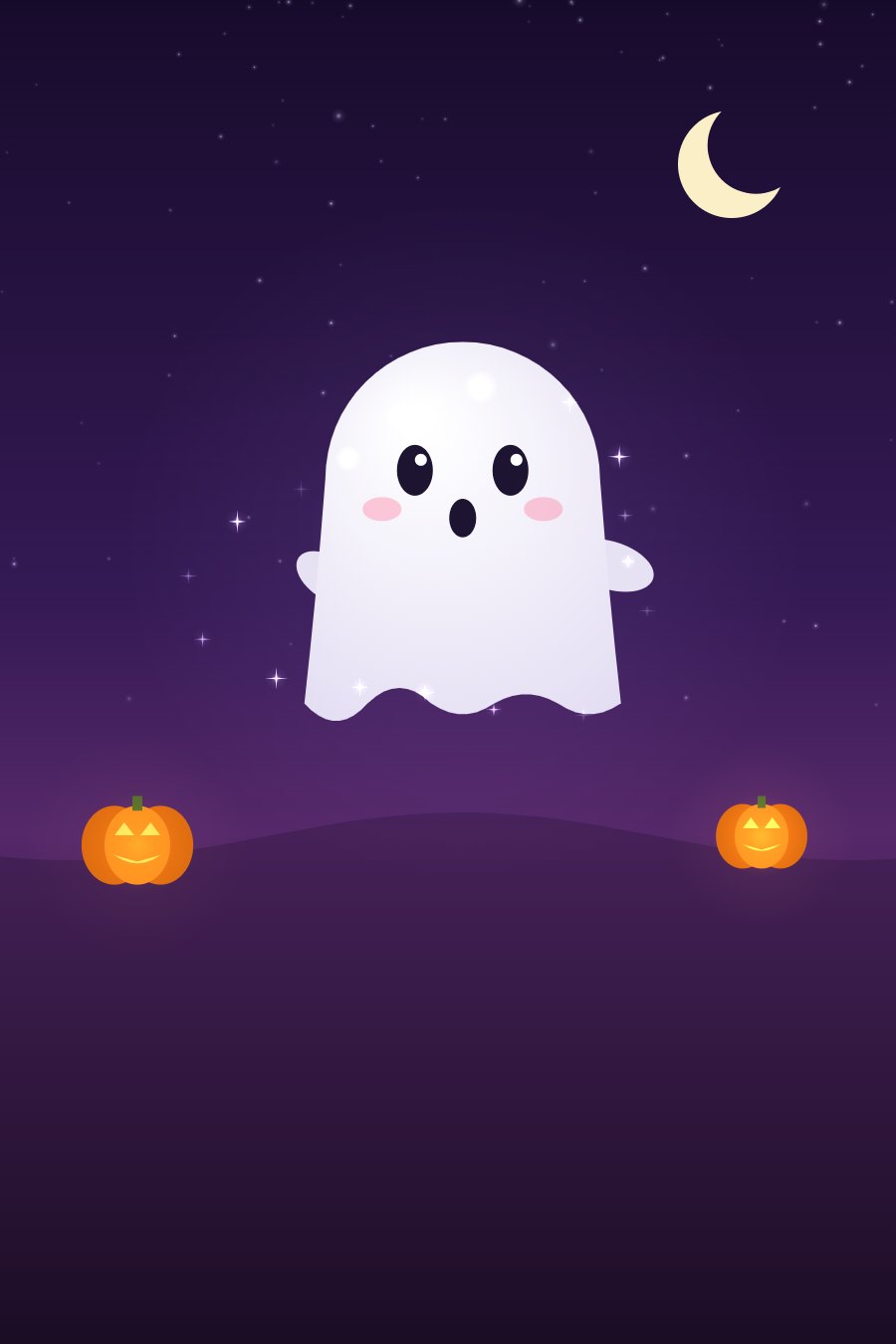 Friendly Ghost, an animated Halloween card from CardRoots