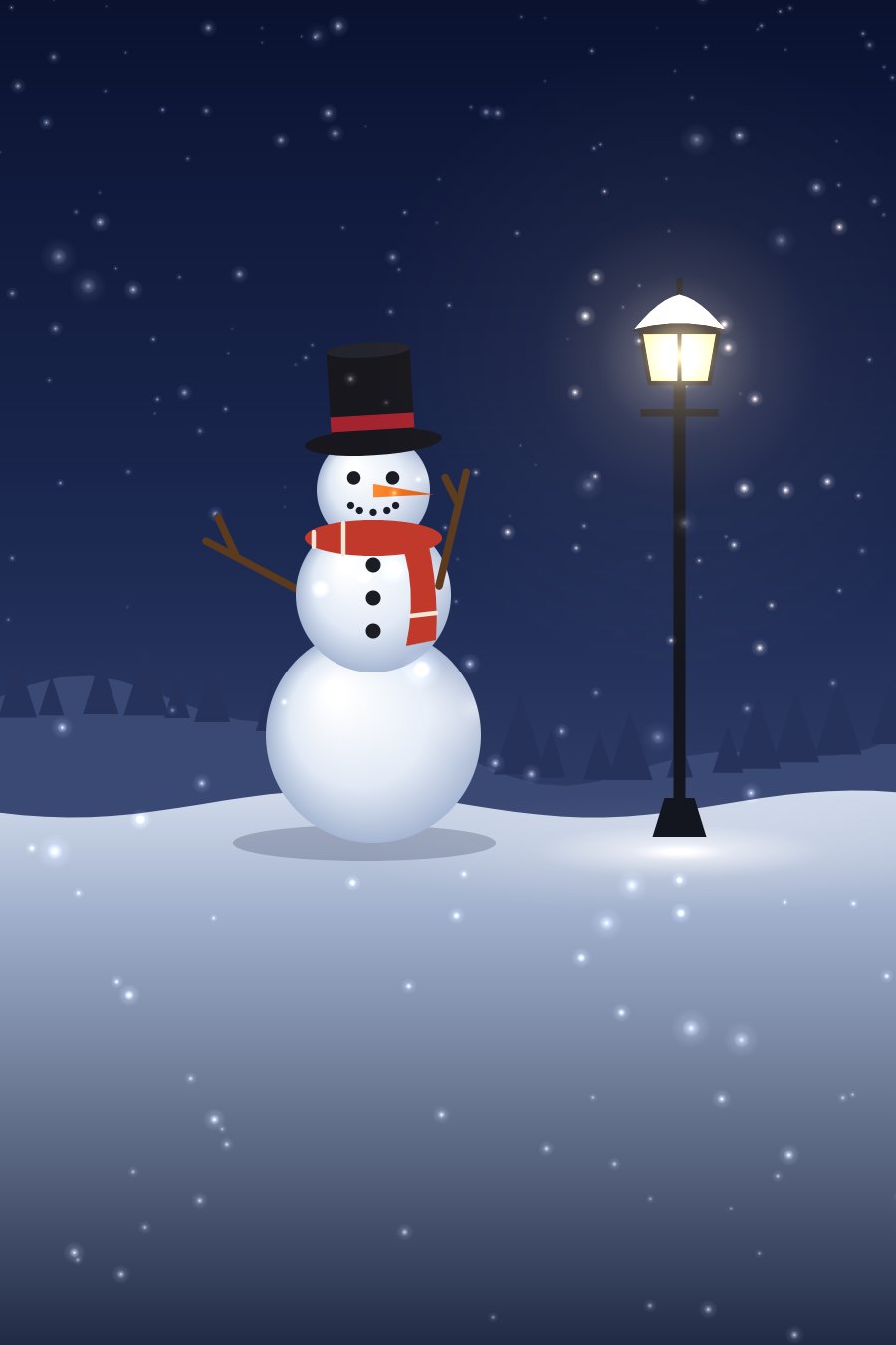 Snowman's Evening, an animated Christmas card from CardRoots