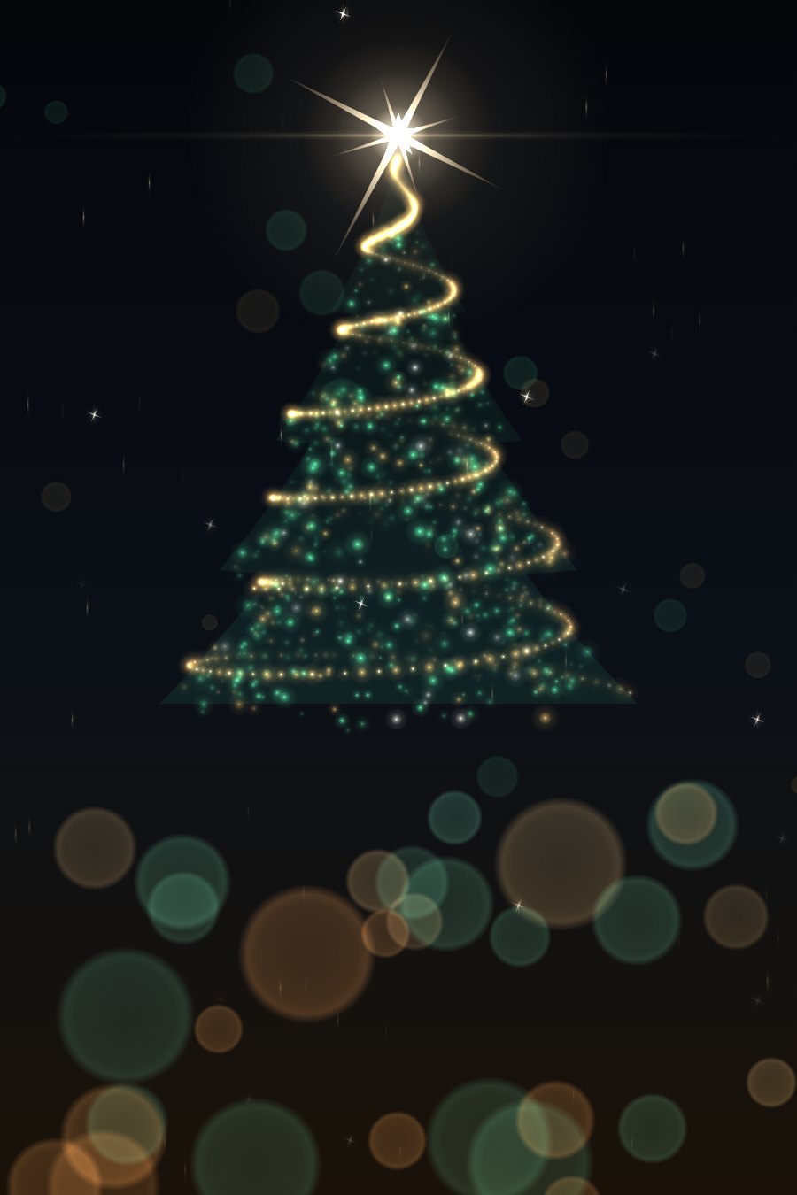 Starlit Tree, an animated Christmas card from CardRoots